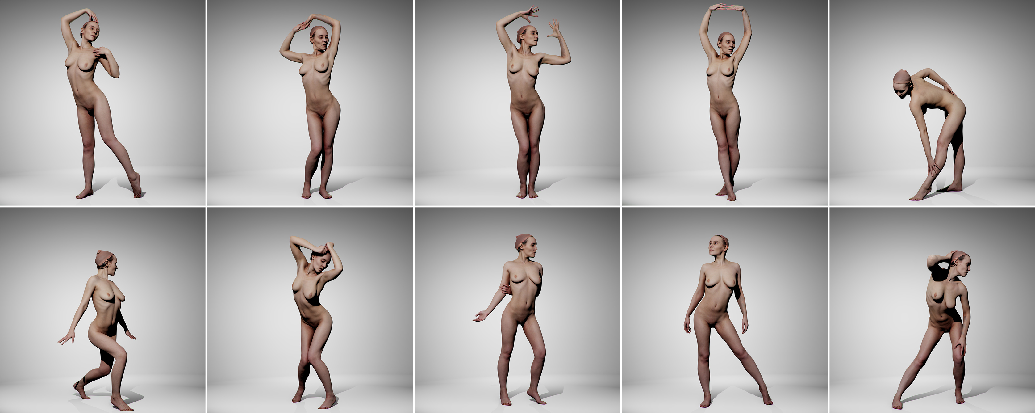 Different nude poses