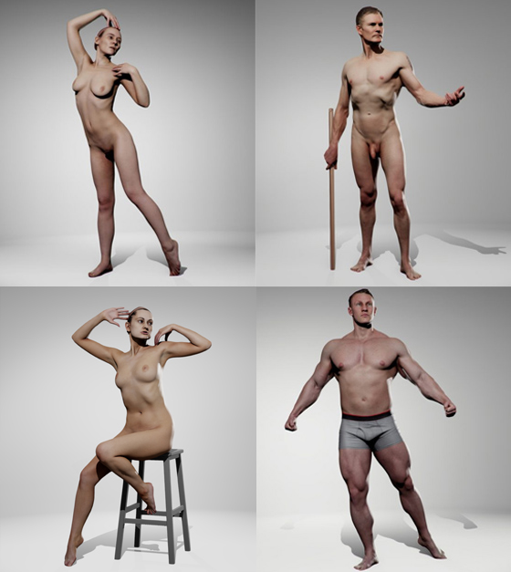 40 x Male And Female Pose Pack - Anatomy 360. 