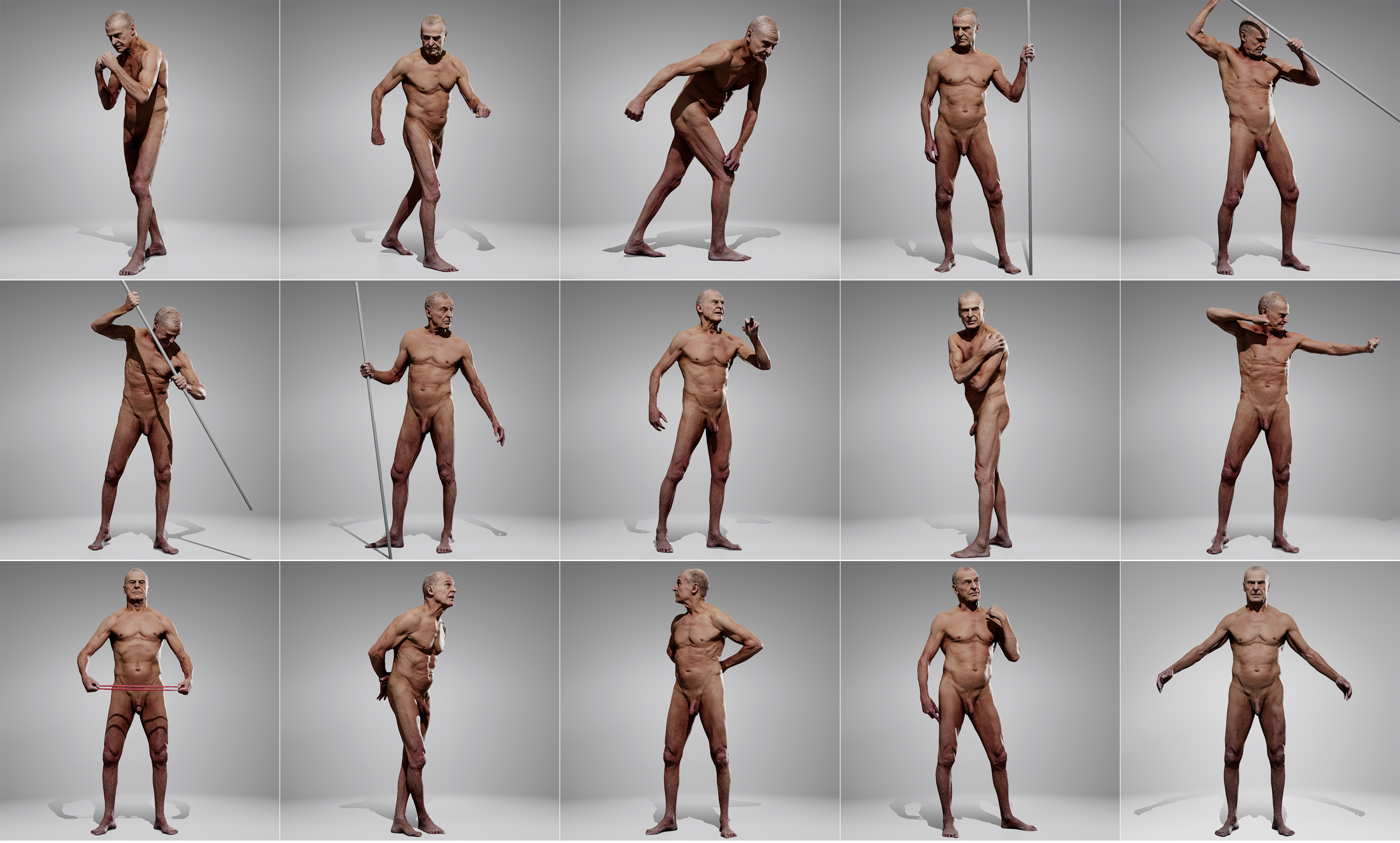 Nude male poses